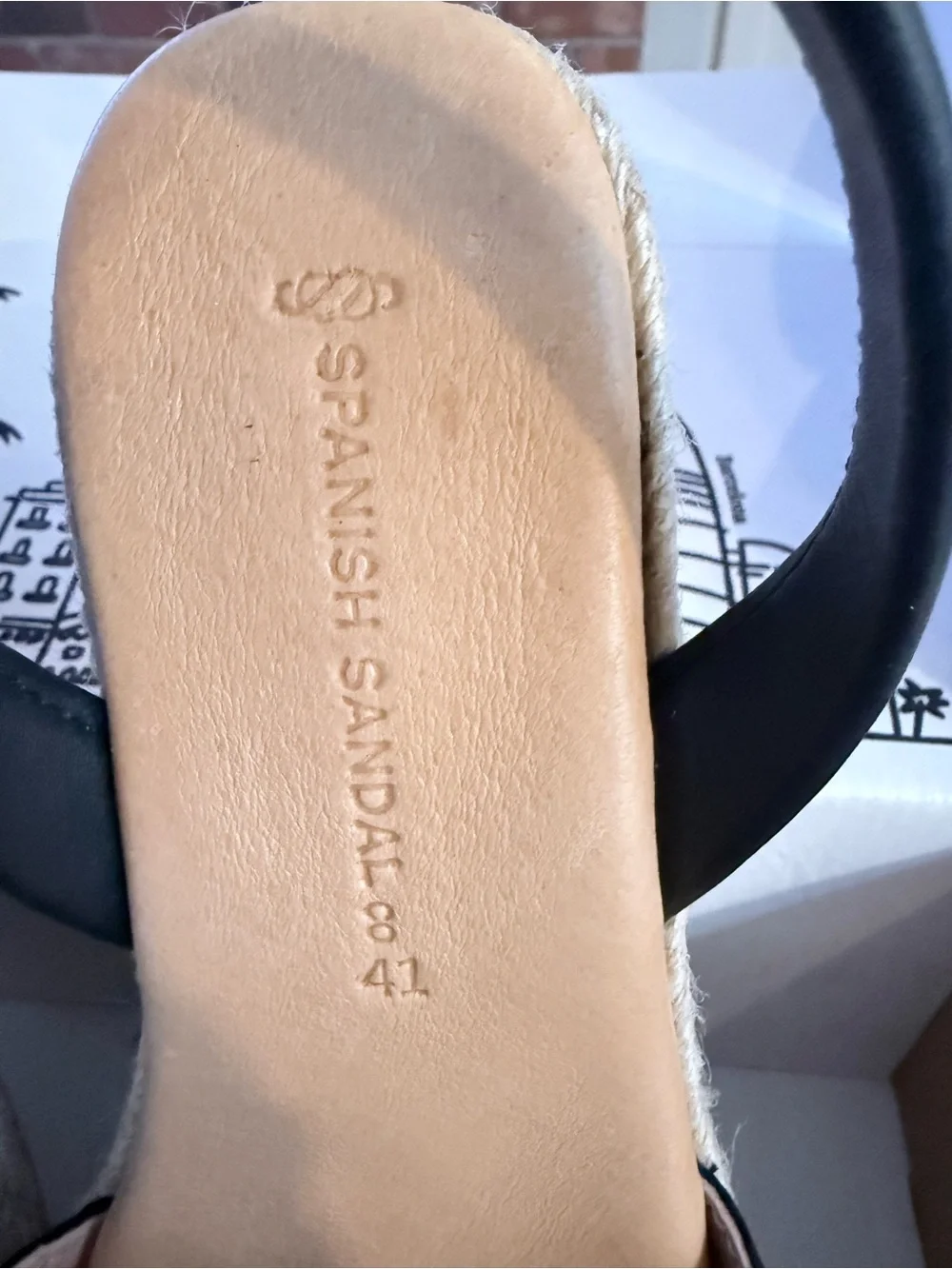 Women's Black Leather Slingback Espadrilles -